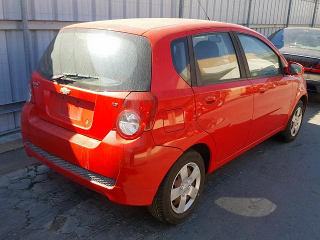 KL1TD6DE4BB150461 - 2011 CHEVROLET AVEO LS RED photo 4