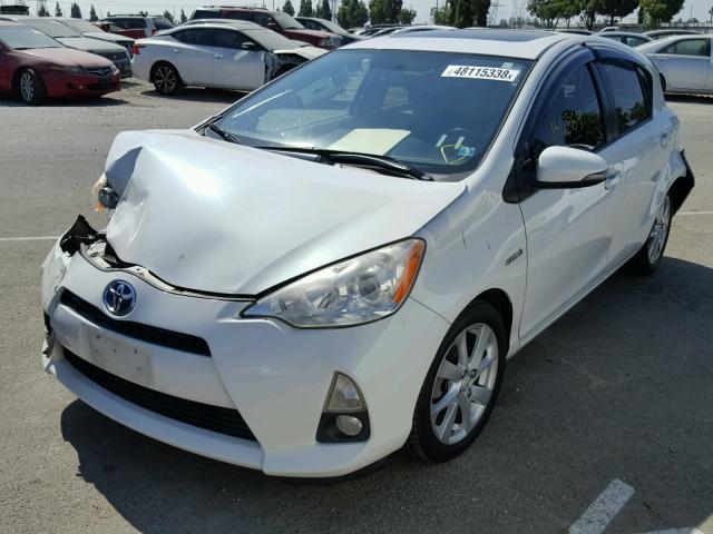 JTDKDTB30C1017336 - 2012 TOYOTA PRIUS C WHITE photo 2