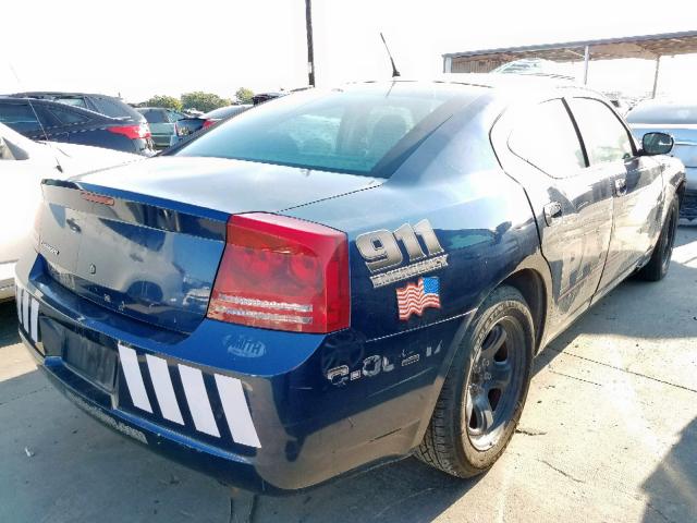 2B3KA43G28H170889 - 2008 DODGE CHARGER BLUE photo 4