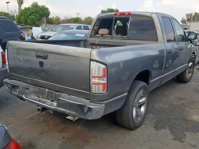 1D7HA18N95S115980 - 2005 DODGE RAM 1500 S GRAY photo 4