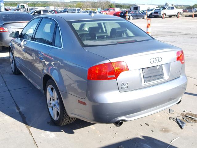 WAUAF78E68A059732 - 2008 AUDI A4 2.0T SILVER photo 3