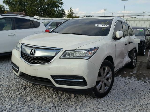 5FRYD4H85EB037190 - 2014 ACURA MDX ADVANC WHITE photo 2