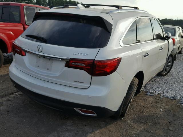 5FRYD4H85EB037190 - 2014 ACURA MDX ADVANC WHITE photo 4