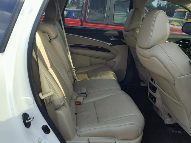 5FRYD4H85EB037190 - 2014 ACURA MDX ADVANC WHITE photo 6