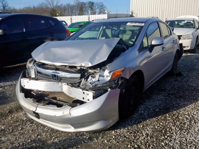 19XFB2F5XCE027589 - 2012 HONDA CIVIC LX SILVER photo 2