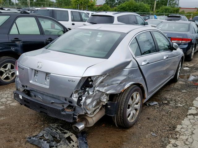 1HGCP36838A040099 - 2008 HONDA ACCORD EXL SILVER photo 4