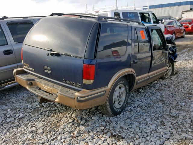 1GNDT13W4X2130058 - 1999 CHEVROLET BLAZER BLUE photo 4