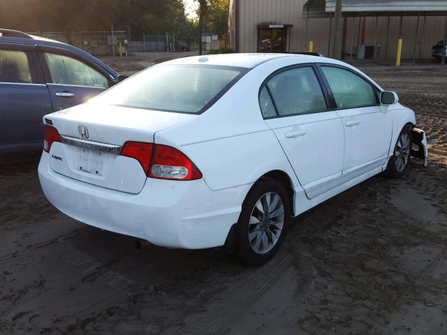 2HGFA16949H527164 - 2009 HONDA CIVIC EXL WHITE photo 4