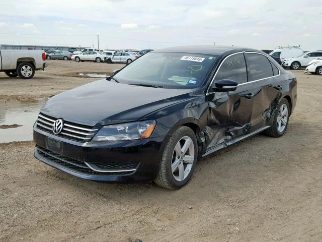 1VWBP7A39DC028368 - 2013 VOLKSWAGEN PASSAT SE BLACK photo 2