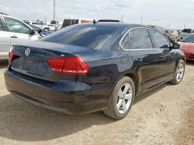 1VWBP7A39DC028368 - 2013 VOLKSWAGEN PASSAT SE BLACK photo 4