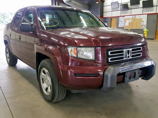 2HJYK16227H515787 - 2007 HONDA RIDGELINE MAROON photo 1