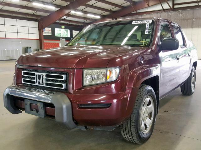 2HJYK16227H515787 - 2007 HONDA RIDGELINE MAROON photo 2