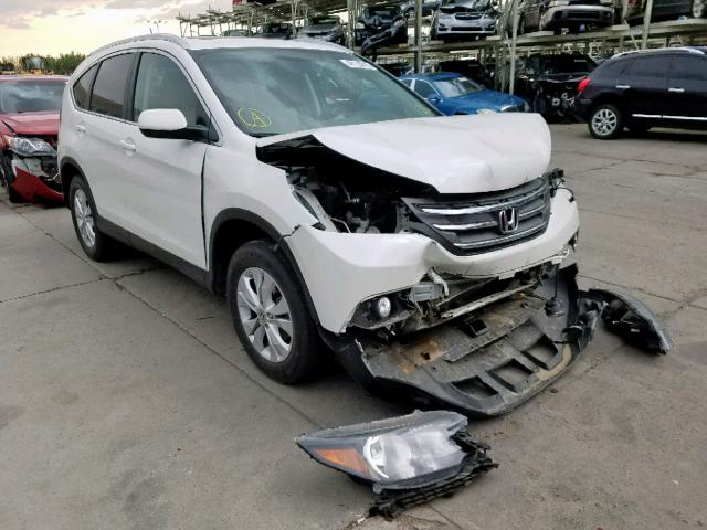 5J6RM4H72EL053318 - 2014 HONDA CR-V EXL WHITE photo 1