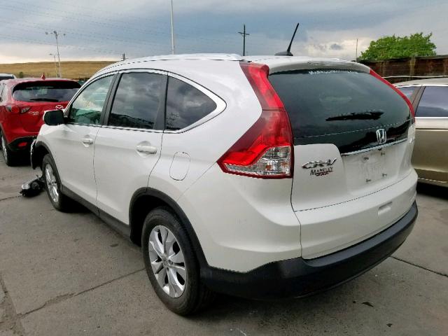 5J6RM4H72EL053318 - 2014 HONDA CR-V EXL WHITE photo 3