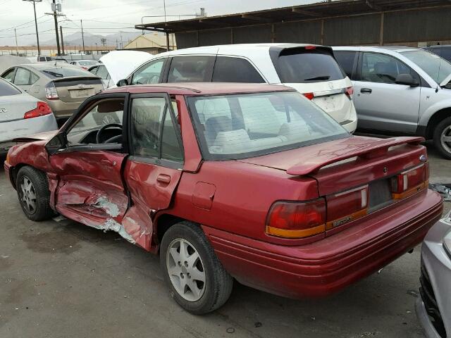 3FASP13J4SR176671 - 1995 FORD ESCORT LX RED photo 3