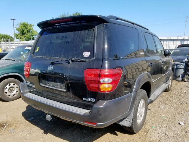 5TDZT38A11S041345 - 2001 TOYOTA SEQUOIA LI BLACK photo 4