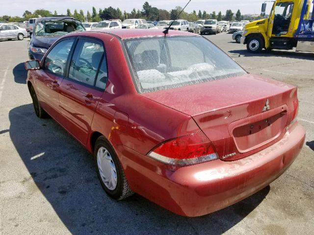 JA3AJ26E65U050917 - 2005 MITSUBISHI LANCER ES RED photo 3