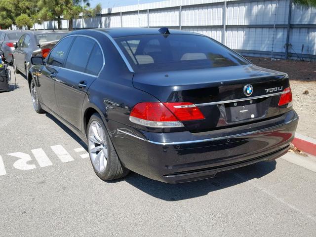 WBAHN83577DT71053 - 2007 BMW 750 BLACK photo 3