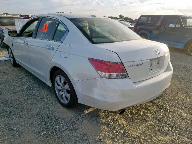 1HGCP3F86AA017762 - 2010 HONDA ACCORD EXL WHITE photo 3