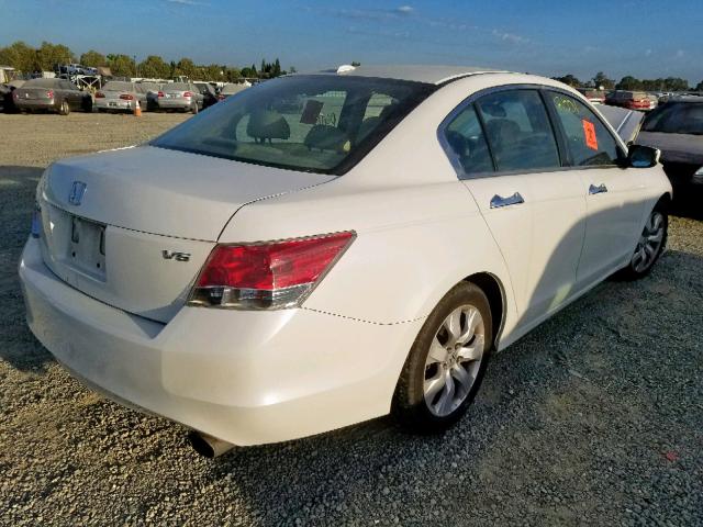 1HGCP3F86AA017762 - 2010 HONDA ACCORD EXL WHITE photo 4