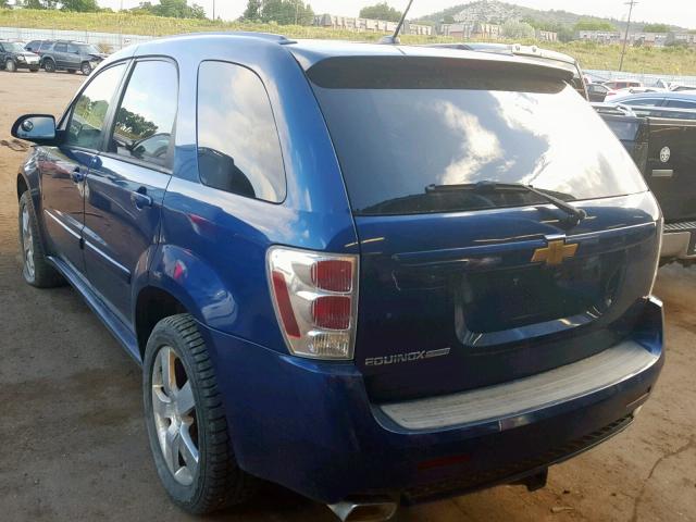 2CNDL937986073016 - 2008 CHEVROLET EQUINOX SP BLUE photo 3