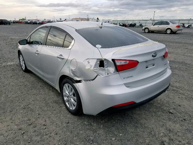 KNAFX4A84E5096661 - 2014 KIA FORTE EX WHITE photo 3