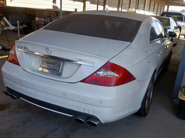 WDDDJ77X27A091096 - 2007 MERCEDES-BENZ CLS 63 AMG WHITE photo 4