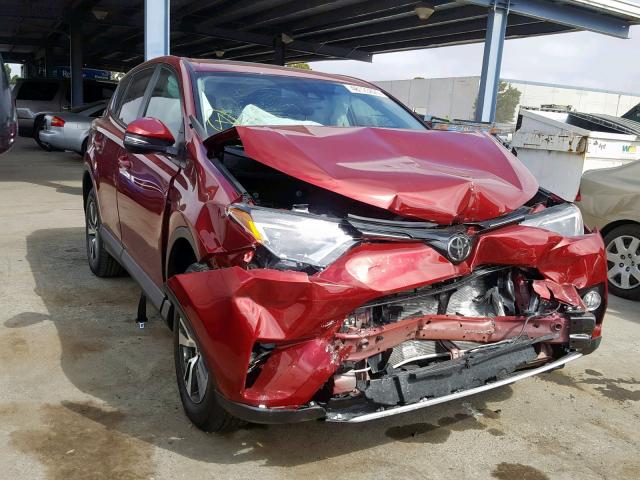 2T3RFREV4JW783920 - 2018 TOYOTA RAV4 ADVEN RED photo 1