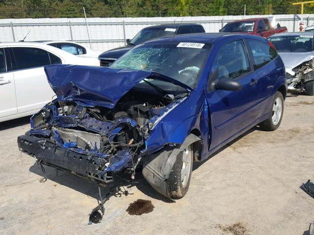 1FAFP31N36W160984 - 2006 FORD FOCUS ZX3 BLUE photo 2