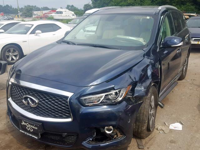 5N1DL0MM2HC546410 - 2017 INFINITI QX60 BLUE photo 2