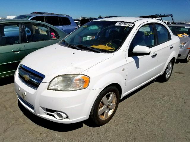 KL1TG56638B078698 - 2008 CHEVROLET AVEO LT WHITE photo 2