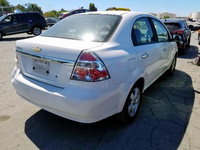 KL1TG56638B078698 - 2008 CHEVROLET AVEO LT WHITE photo 4