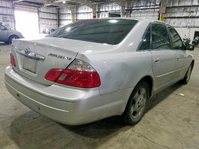 4T1BF28BX3U310058 - 2003 TOYOTA AVALON XL SILVER photo 4