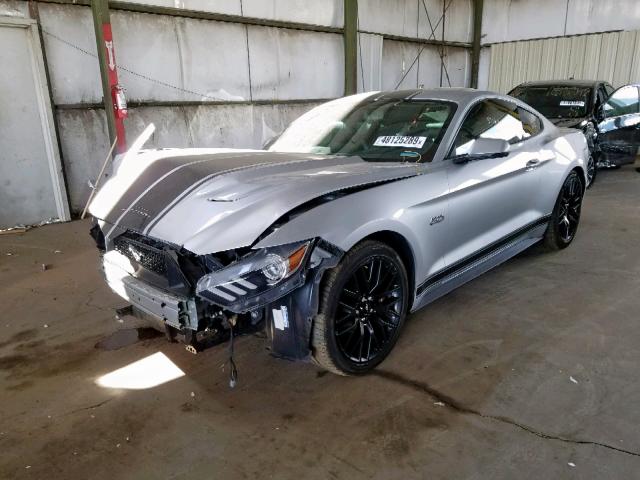 1FA6P8CF3G5279547 - 2016 FORD MUSTANG GT SILVER photo 2