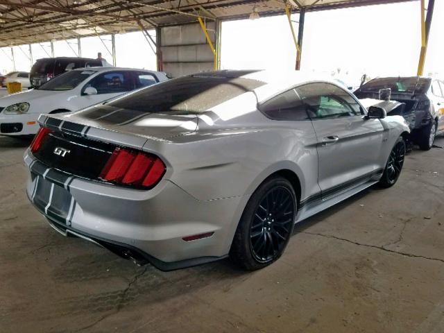 1FA6P8CF3G5279547 - 2016 FORD MUSTANG GT SILVER photo 4