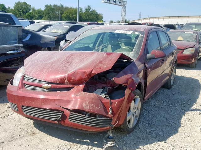 1G1AL58F677340877 - 2007 CHEVROLET COBALT LT RED photo 2