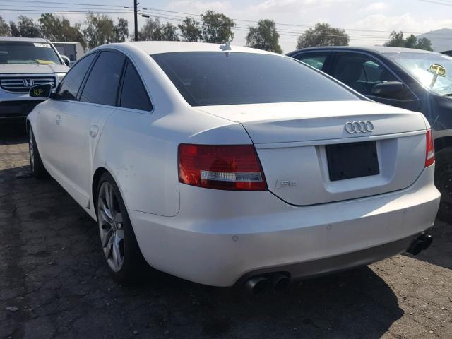 WAUGN74F57N047638 - 2007 AUDI S6 QUATTRO WHITE photo 3