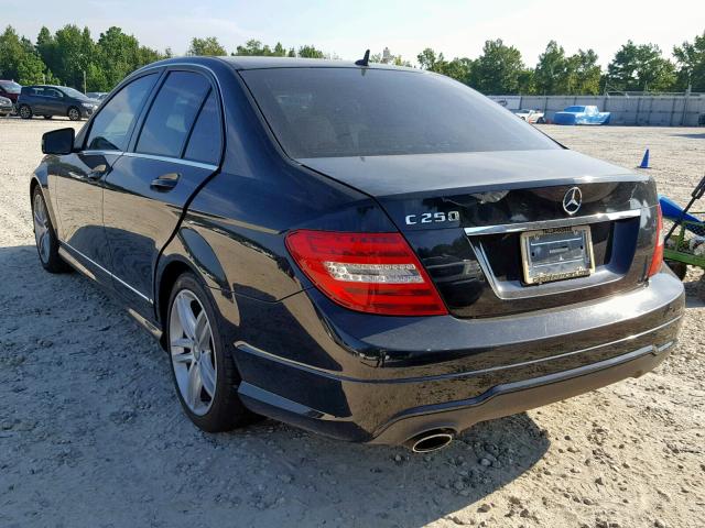 WDDGF4HB0DA825066 - 2013 MERCEDES-BENZ C 250 BLACK photo 3