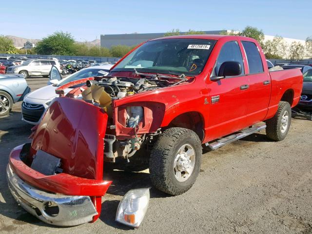 3D7KS28A48G205572 - 2008 DODGE RAM 2500 S RED photo 2