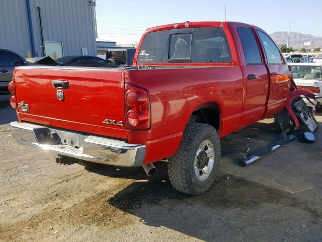 3D7KS28A48G205572 - 2008 DODGE RAM 2500 S წითელი ფოტო 4