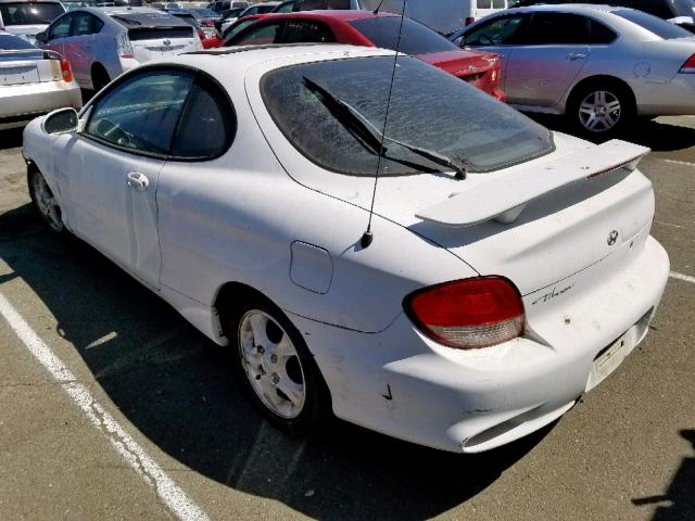 KMHJG35F21U222463 - 2001 HYUNDAI TIBURON WHITE photo 3