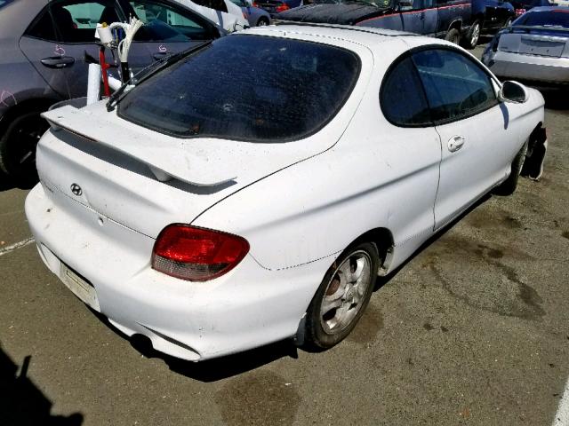 KMHJG35F21U222463 - 2001 HYUNDAI TIBURON WHITE photo 4