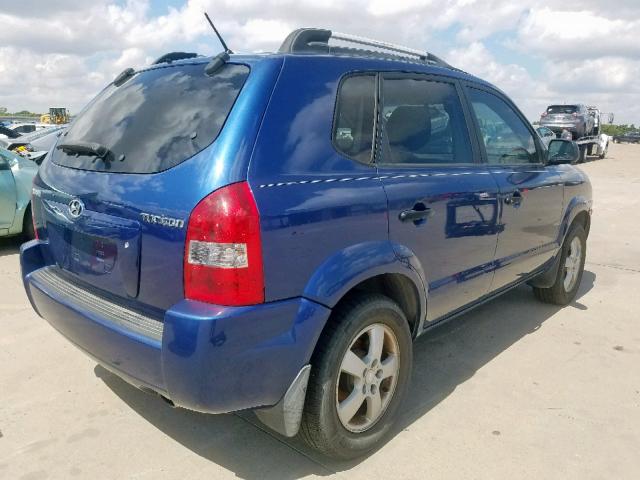 KM8JM12B96U342220 - 2006 HYUNDAI TUCSON GL BLUE photo 4