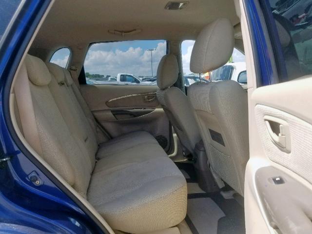 KM8JM12B96U342220 - 2006 HYUNDAI TUCSON GL BLUE photo 6