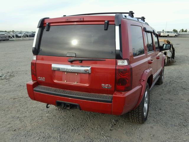 1J8HG582X6C124603 - 2006 JEEP COMMANDER RED photo 4