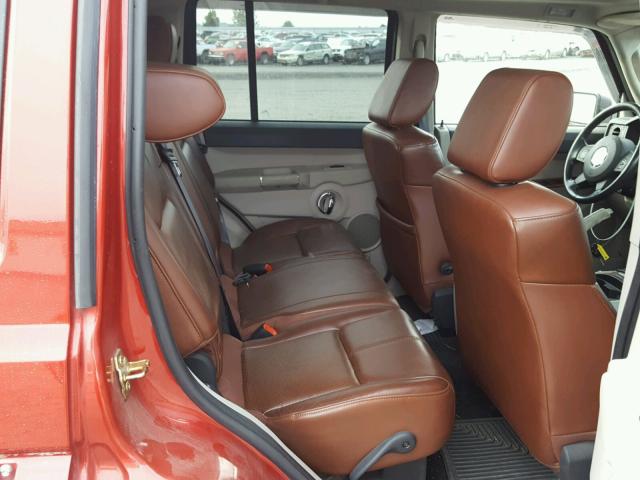 1J8HG582X6C124603 - 2006 JEEP COMMANDER RED photo 6