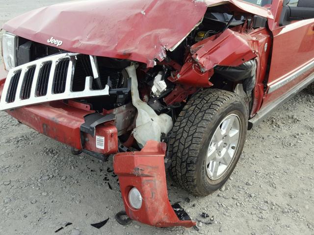 1J8HG582X6C124603 - 2006 JEEP COMMANDER RED photo 9
