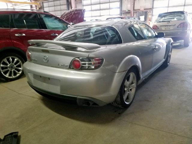 JM1FE173440106958 - 2004 MAZDA RX8 SILVER photo 4