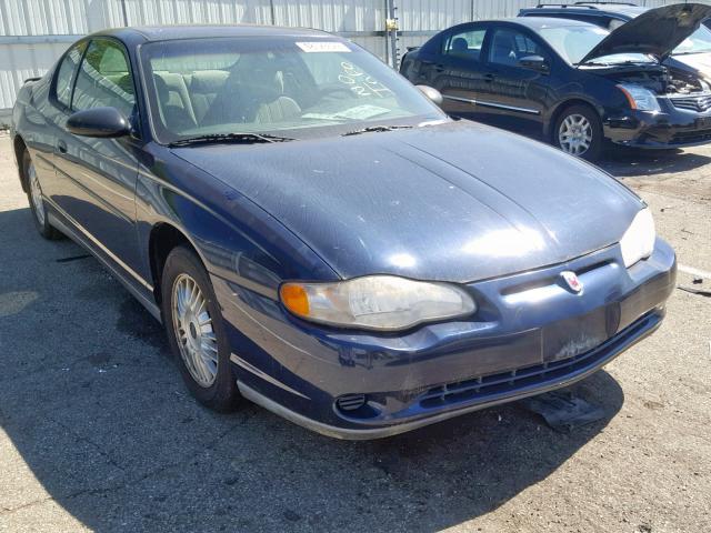 2G1WW12E619363992 - 2001 CHEVROLET MONTE CARL ლურჯი ფოტო 1