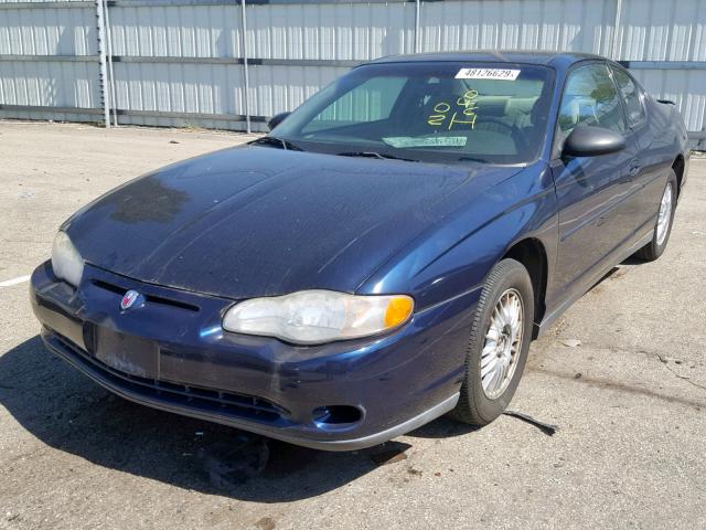 2G1WW12E619363992 - 2001 CHEVROLET MONTE CARL ლურჯი ფოტო 2